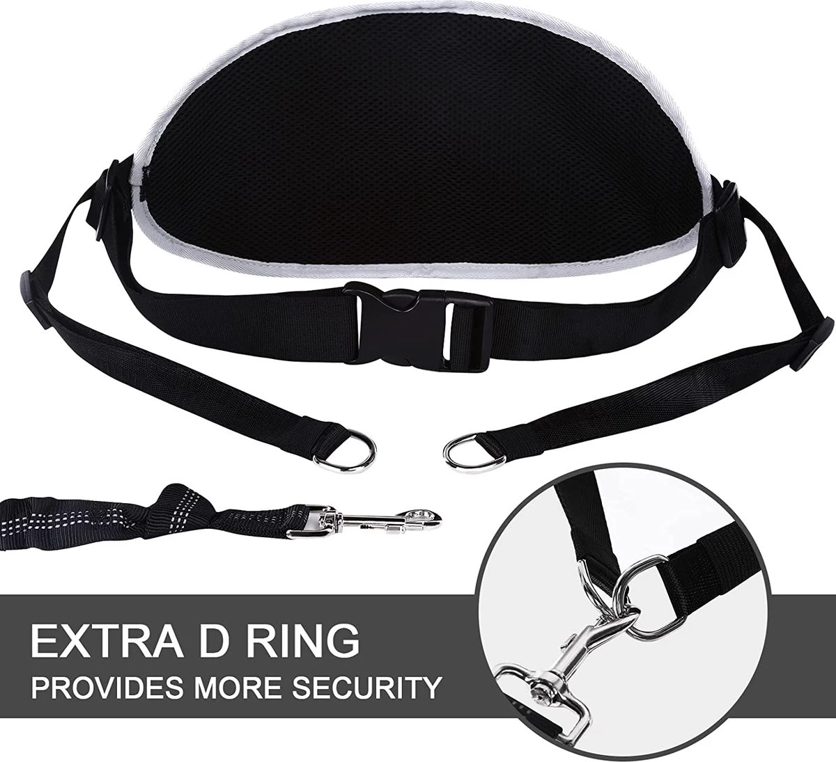 BOTC Looplijn Hond Met Heupriem Voor Hardlopen - Hondenriem - Zwart 8 BOTC Looplijn Hond Met Heupriem Voor Hardlopen - Hondenriem - Zwart - Afbeelding 6