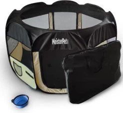 Opvouwbare Puppyren - Puppytent - 115 X 115 Cm - Gratis Drinkbak En Draagtas