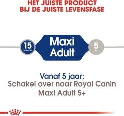 Royal Canin Maxi Adult 15 KG -Dierenwinkel 1200x1117 1