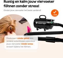 Captain Pup's Professionele Hondenföhn Met 4 Opzetstukken - Bijgeleverde Hondenborstel - Waterblazer Voor Honden - Zwart 14 Captain Pup's Professionele Hondenföhn Met 4 Opzetstukken - Bijgeleverde Hondenborstel - Waterblazer Voor Honden - Zwart -Dierenwinkel 1200x1120 3