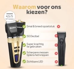 Woodoro Professionele 2-in-1 Hondentondeuse Voor Dikke Vacht – Draadloze Honden Tondeuse & Hondentrimmer – Stille Tondeuse Katten & Honden Trimset -Dierenwinkel 1200x1126