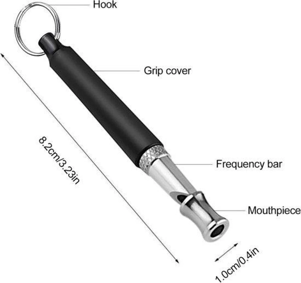 Merkloos Hondenfluitje - Fluitje Voor Honden - Aanpasbare Frequentie 6 Merkloos Hondenfluitje - Fluitje Voor Honden - Aanpasbare Frequentie - Afbeelding 4