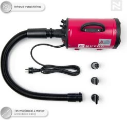 Nuvoo Professionele Hondenföhn / Waterblazer / Hondenborstel Met 3 Opzetstukken - Verstelbare Vermogen Tot 2200W - Warme / Koude Stand - Rood 17 Nuvoo Professionele Hondenföhn / Waterblazer / Hondenborstel Met 3 Opzetstukken - Verstelbare Vermogen Tot 2200W - Warme / Koude Stand - Rood -Dierenwinkel 1200x1136 7
