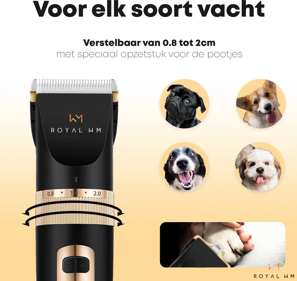 Hondentondeuse Professioneel - 2 In 1 - Honden & Katten - Hondentrimmer - Dikke & Dunne Vacht 4 Hondentondeuse Professioneel - 2 In 1 - Honden & Katten - Hondentrimmer - Dikke & Dunne Vacht - Afbeelding 2