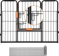 Transformeerbare Hondenren - Dieromheining Van 60 Cm Hoog En 210 Cm Diagonaal - Zwart -Dierenwinkel 1200x1138 4