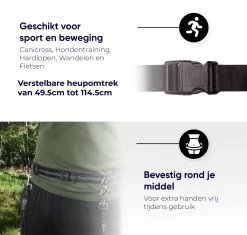Canicross Looplijn Hond Met Heupriem Voor Hardlopen - Elastische Handsfree Hondenriem - Honden Trainingslijn - 150/210cm - Zwart -Dierenwinkel 1200x1140 19