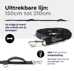 Canicross Looplijn Hond Met Heupriem Voor Hardlopen - Elastische Handsfree Hondenriem - Honden Trainingslijn - 150/210cm - Zwart -Dierenwinkel 1200x1140 21