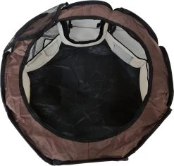 Dailyibed Opvouwbare Puppyren - Bruin - 115x115x58 Cm - Incl. Draagtas - Incl. Voederbak -Dierenwinkel 1200x1140 28