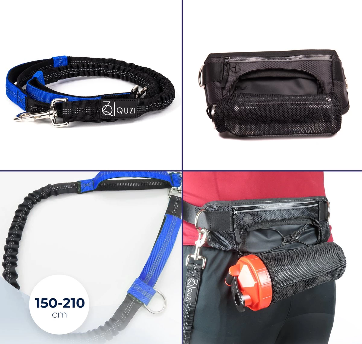 Canicross Looplijn Hond Met Heupriem Voor Hardlopen - Elastische Handsfree Hondenriem - Honden Trainingslijn - 150/200cm - Blauw 11 Canicross Looplijn Hond Met Heupriem Voor Hardlopen - Elastische Handsfree Hondenriem - Honden Trainingslijn - 150/200cm - Blauw - Afbeelding 9
