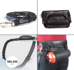 Canicross Looplijn Hond Met Heupriem Voor Hardlopen - Elastische Handsfree Hondenriem - Honden Trainingslijn - 150/200cm - Grijs -Dierenwinkel 1200x1142 7