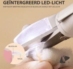 Professionele Oplaadbare LED Licht Nagelknipper, Hond, Kat, Knaagdier, Huisdieren | Dog, Cat, Nail Clipper LED Light, Rechargeable, USB Kabel | Nagelvijl - Nagelschaar Met Vijl, Opvang Van Nagels | Vergrootglas 5x | Extreem Veilig & 100% Effectief -Dierenwinkel 1200x1143 13
