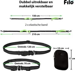 Filo Elastische Hondenriem Groot - Hardlopen En Wandelen - Hardloopriem Hond Handsfree Met Heuptasje - Looplijn Met Heupriem - Canicross Gordel Honden - Riemen - Heupgordel - Leiband -Dierenwinkel 1200x1143 15