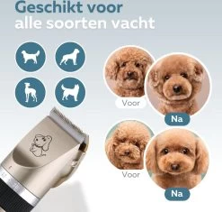 BYER Professionele Dieren Tondeuse Set - Voor Huisdieren Katten & Honden - Draadloos - Oplaadbare Pet Trimmer - Dog Tondeuze Clipper - 5 Standen & Vier Opzetkammen - Low Noise -Dierenwinkel 1200x1144 3