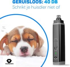 Vulpes Pets® Elektrische Nagel Vijl Voor Huisdieren - Knipper - Schaar - Trimmer - Oplaadbaar - Draadloos - Diamant Vijlkop - Voor Honden, Katten En Dieren - PRO - Zwart -Dierenwinkel 1200x1144 7