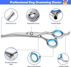 BOTC Schaar Voor Dieren - Set 5 Stuks - Zilver - Effileerscharen - Honden Scharenset - Dierenschaar - Trimscharen - Trimset -Dierenwinkel 1200x1144 8