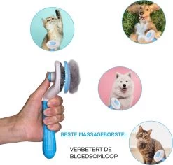 Lorell Pet Company Kattenborstel/Hondenborstel - Borstel Voor Langharig/kortharig -Hondenhaar En Kattenhaar Verwijderaar - Blauw -Dierenwinkel 1200x1145 13