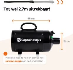 Captain Pup's Professionele Hondenföhn Met 4 Opzetstukken - Bijgeleverde Hondenborstel - Waterblazer Voor Honden - Zwart 17 Captain Pup's Professionele Hondenföhn Met 4 Opzetstukken - Bijgeleverde Hondenborstel - Waterblazer Voor Honden - Zwart -Dierenwinkel 1200x1145 15