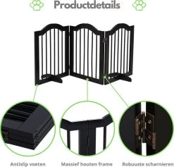 Paws & Claws - Hondenhek –Deurhekje - Dog Barrier - 154,5 X 61 Cm - Opvouwbaar - Zwart -Dierenwinkel 1200x1149 6