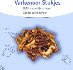 Animalgoods Gedroogde Snacks - Hondensnack - Varken - Varkensoorstukjes - 500 Gram - Hondensnacks - Honden - Snacks -Dierenwinkel 1200x1150 1