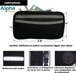 Looplijn Met Heupriem Hands Free - Hondenriem - Reflecterende Hardloopband -Elastische Leiband - Heuptas En Flessenhouder - Zwart - 150 Cm Tot 210 Cm -Dierenwinkel 1200x1152 6