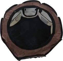 Dailyibed Opvouwbare Puppyren - Bruin - 115x115x58 Cm - Incl. Draagtas - Incl. Voederbak -Dierenwinkel 1200x1155 14