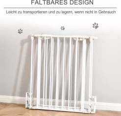 PawHut Afschermhek Voor Honden Veiligheidshek Hondenhek 3 Elementen Kunststof Wit D06-100V01 -Dierenwinkel 1200x1156 5