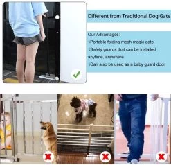 Merkloos ACE Pets – Oprolbaar Hondenrek Voor Binnen - Traphekje Hond Zonder Boren - Veiligheidshek Deurhekje - 180 X 72 Cm - Zwart -Dierenwinkel 1200x1157 7