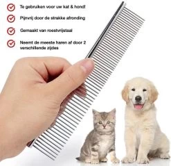 Merkloos Anti-Klit- Kam - Haarverwijderaar Voor Huisdieren - Pijnloos - Roestvrijstaal - Huisdiervriendelijk -Dierenwinkel 1200x1161 15