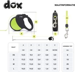 DDOXX Intrekbare Hondenriem, Reflecterend | Vele Kleuren & Maten | Voor Kleine & Grote Honden | Intrekbare Hondenriem Puppy Kat | Hondenriem Accessoires Hond | XS, 3 M, Tot 8 Kg, Geel -Dierenwinkel 1200x1161 23