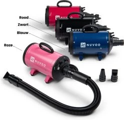 Nuvoo Professionele Hondenföhn / Waterblazer / Hondenborstel Met 3 Opzetstukken - Verstelbare Vermogen Tot 2200W - Warme / Koude Stand - Blauw -Dierenwinkel 1200x1164 7