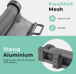 Château Animaux® - Tot 180cm Breed Traphekje Oprolbaar Hond - Stijlvolle Oplossing - Dieren Hek - Honden Hek -Dierenwinkel 1200x1165 18