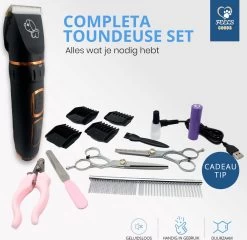 YE™ Professionele Dieren/honden Tondeuse Set Extra Krachtig - Honden Trimmer - Lang Of Kortharige Huisdieren Katten & Honden - Draadloos - Weinig Geluid -Dierenwinkel 1200x1165 8