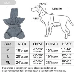 Super Absorberende Honden Badjas Grijs Maat L 15 Super Absorberende Honden Badjas Grijs Maat L -Dierenwinkel 1200x1166 8