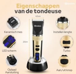 Woodoro Professionele 2-in-1 Hondentondeuse Voor Dikke Vacht – Draadloze Honden Tondeuse & Hondentrimmer – Stille Tondeuse Katten & Honden Trimset -Dierenwinkel 1200x1167 13