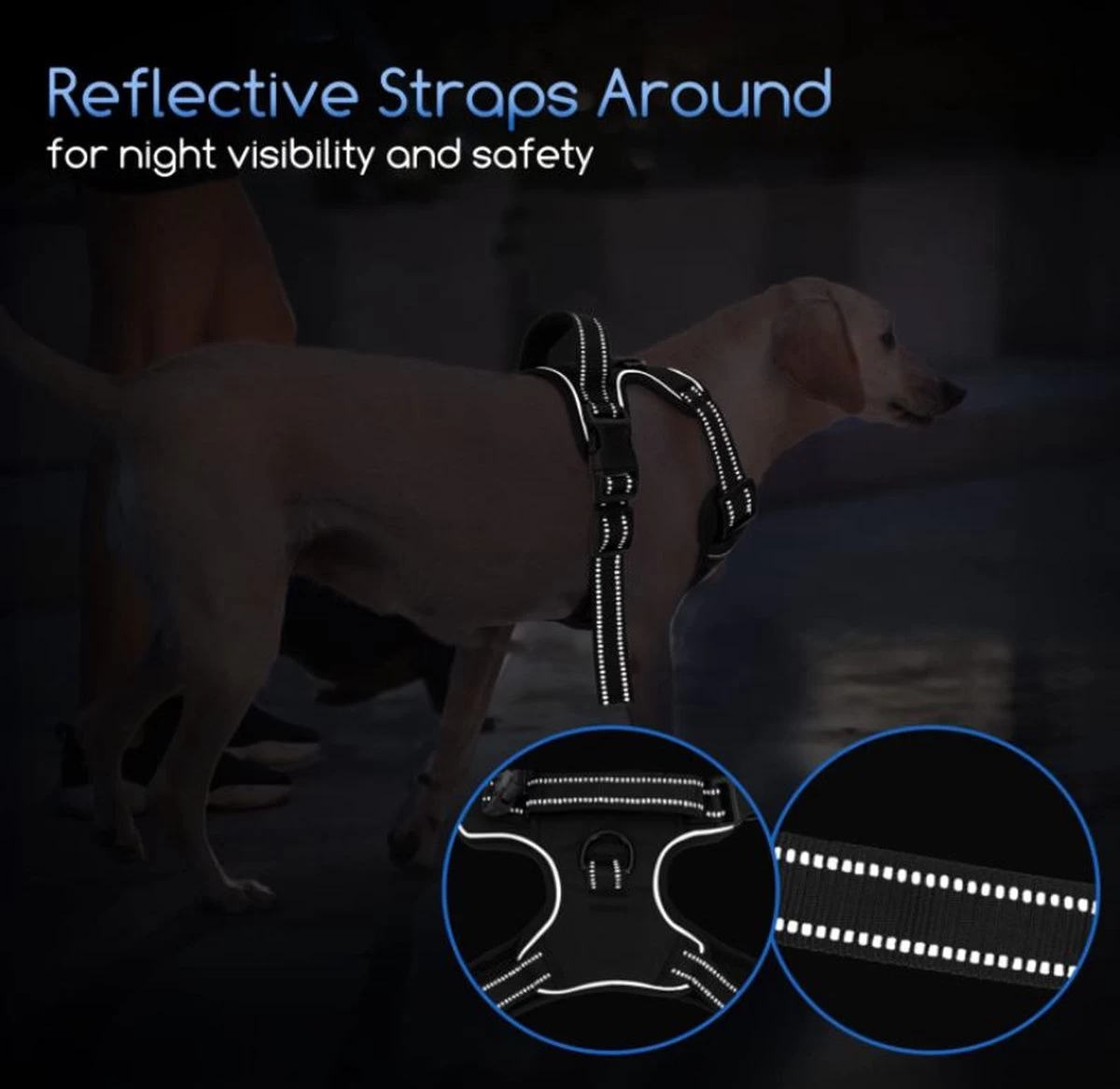 Nobleza 42ZHY - Hondenharnas - Hondentuigje - Anti Trek - L - Zwart 9 Nobleza 42ZHY - Hondenharnas - Hondentuigje - Anti Trek - L - Zwart - Afbeelding 7