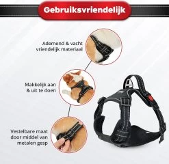 Purrr Fect Hondentuigje - Anti-Trek Tuig - Hondenharnas - Y Tuig Hond - Waterproof - Reflecterend - Verstelbaar - Maat L -Dierenwinkel 1200x1167 29