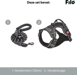 Filo Anti Trek Hondentuig L Met Hondenriem - Y Tuig Hond - Easy Walk Hondenharnas Large + Hondenlijn - Hondentuigje Verstelbaar - Leiband - Honden Tuigje - Riem -Dierenwinkel 1200x1170 15