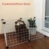 Merkloos Opvouwbare Hond Hek Gates -Hond Hek-Hond Kat Bewaker - Gemakkelijk Behuizing Hondenhekken-Kennel Huis Oefening Training-Zonder Deur- 6 STKS Wit -Dierenwinkel 1200x1172 13