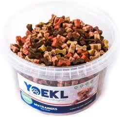 YOEKL Mixtrainers 1500 Gram Voordeelemmer - Kip/Lam/Rund/Vis Hondensnacks - Beloningssnoep - Trainingssnoep 7 YOEKL Mixtrainers 1500 Gram Voordeelemmer - Kip/Lam/Rund/Vis Hondensnacks - Beloningssnoep - Trainingssnoep -Dierenwinkel 1200x1172 3