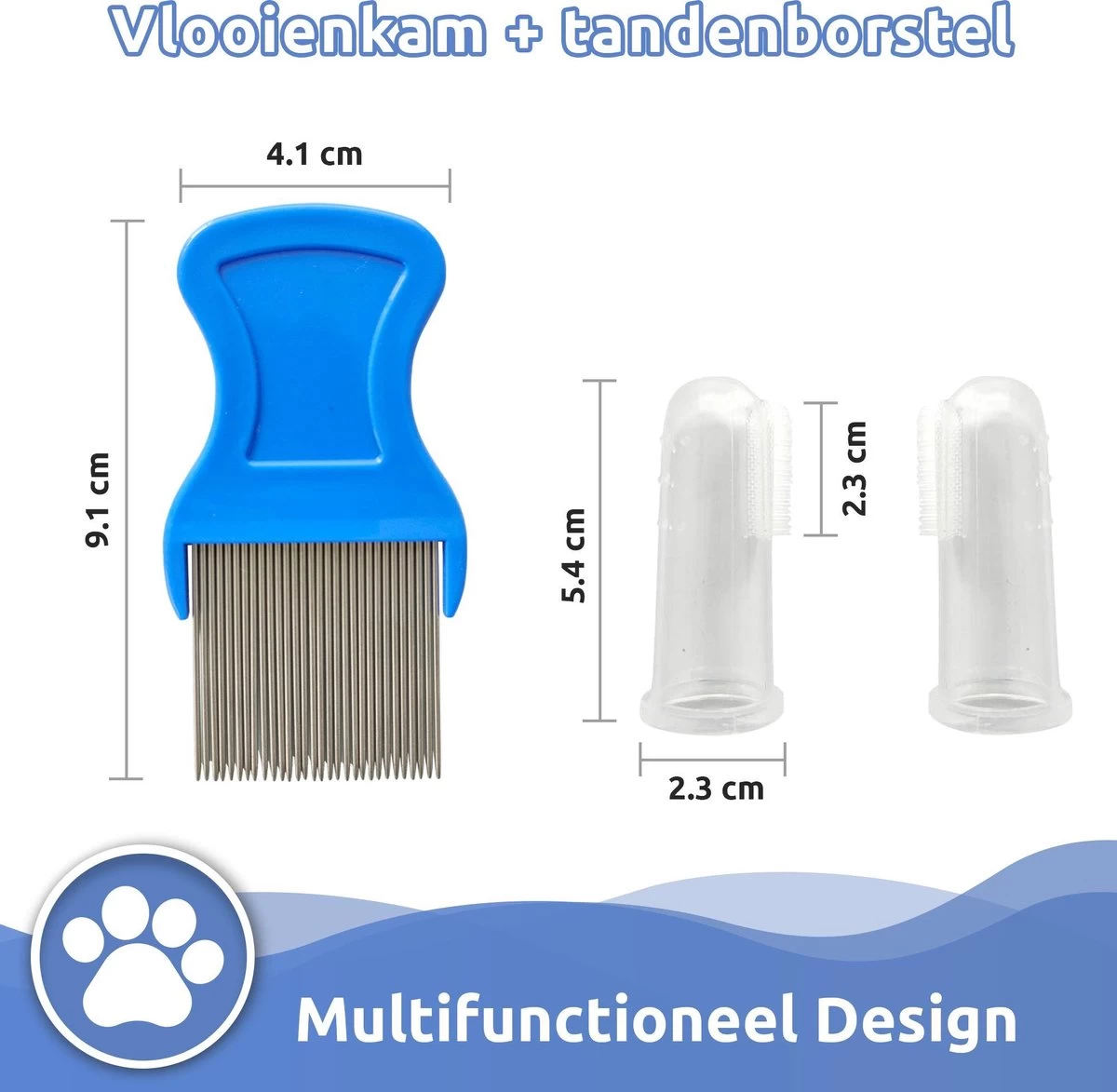 TwinQ Vachtverzorgingsset Hond/kat - Professionele 2-zijdige Ondervacht Kam - Klittenkam Voor Honden En Katten - Verwijderd Klitten En Voorkomt Haaruitval - Incl. Vlooienkam En Tandenborstel 4 TwinQ Vachtverzorgingsset Hond/kat - Professionele 2-zijdige Ondervacht Kam - Klittenkam Voor Honden En Katten - Verwijderd Klitten En Voorkomt Haaruitval - Incl. Vlooienkam En Tandenborstel - Afbeelding 2