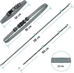 Oak's First Elastische En Diervriendelijke Looplijn Met Heupriem - Hondenriem - 150cm/210cm - Grijs -Dierenwinkel 1200x1180 12