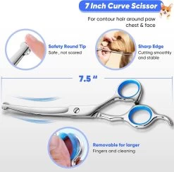 BOTC Schaar Voor Dieren - Set 5 Stuks - Zilver - Effileerscharen - Honden Scharenset - Dierenschaar - Trimscharen - Trimset -Dierenwinkel 1200x1182 4