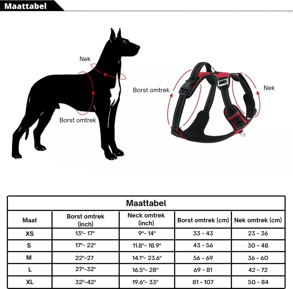 Hondenharnas – Inclusief Hondenriem – Reflecterend – Hondentuig – Hondenriem – Y Tuig Hond - Anti Trek Tuig - Zwart – Maat M 5 Hondenharnas – Inclusief Hondenriem – Reflecterend – Hondentuig – Hondenriem – Y Tuig Hond - Anti Trek Tuig - Zwart – Maat M - Afbeelding 3