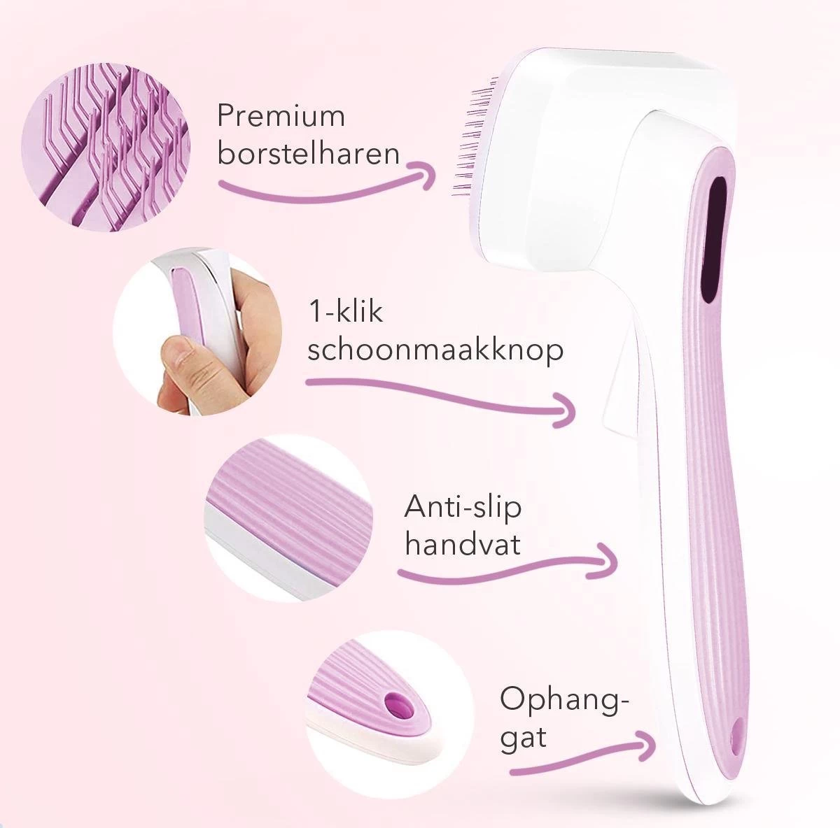 Lubadoo® - Kattenborstel - Hondenborstel - Kattenkam - Kattenhaar - Hondenhaar - Huisdierhaar Verwijderaar - Haarverwijderaar Voor Huisdieren - Langharig - Kortharig - Roze 5 Lubadoo® - Kattenborstel - Hondenborstel - Kattenkam - Kattenhaar - Hondenhaar - Huisdierhaar Verwijderaar - Haarverwijderaar Voor Huisdieren - Langharig - Kortharig - Roze - Afbeelding 3