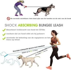 Looplijn Met Heupriem Hands Free - Hondenriem - Reflecterende Hardloopband -Elastische Leiband - Heuptas En Flessenhouder - Zwart - 150 Cm Tot 210 Cm -Dierenwinkel 1200x1185 18