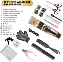 BeautyFit - 16-delig Hondentondeuse Set - Professionele Honden Trimset - Dieren Tondeuse Voor Dikke Vacht - Meest Complete Set - Inclusief 4 Opzetkammen - Hondenschaar - Mist Verstuiver - Handschoen Borstel - Nagelknipper -Dierenwinkel 1200x1187 12