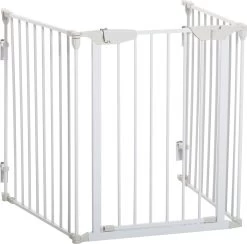 PawHut Afschermhek Voor Honden Veiligheidshek Hondenhek 3 Elementen Kunststof Wit D06-100V01 -Dierenwinkel 1200x1187 19