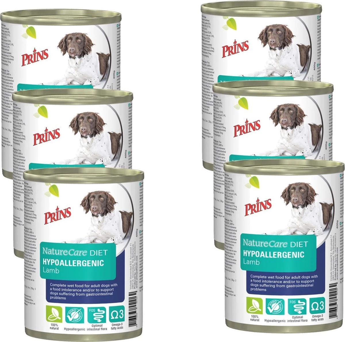 Prins Naturecare Diet Dog Hypoallegenic - Lam - Hondenvoer - 6 X 400 G 5 Prins Naturecare Diet Dog Hypoallegenic - Lam - Hondenvoer - 6 X 400 G - Afbeelding 3