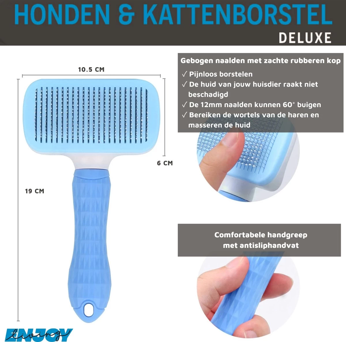 Professionele Kattenborstel/Hondenborstel + BONUS - Bovenvacht | Ondervacht - Langharige | Kortharige - Haarverwijderaar Voor Huisdieren - Kattenkam - Hondenkam 5 Professionele Kattenborstel/Hondenborstel + BONUS - Bovenvacht | Ondervacht - Langharige | Kortharige - Haarverwijderaar Voor Huisdieren - Kattenkam - Hondenkam - Afbeelding 3