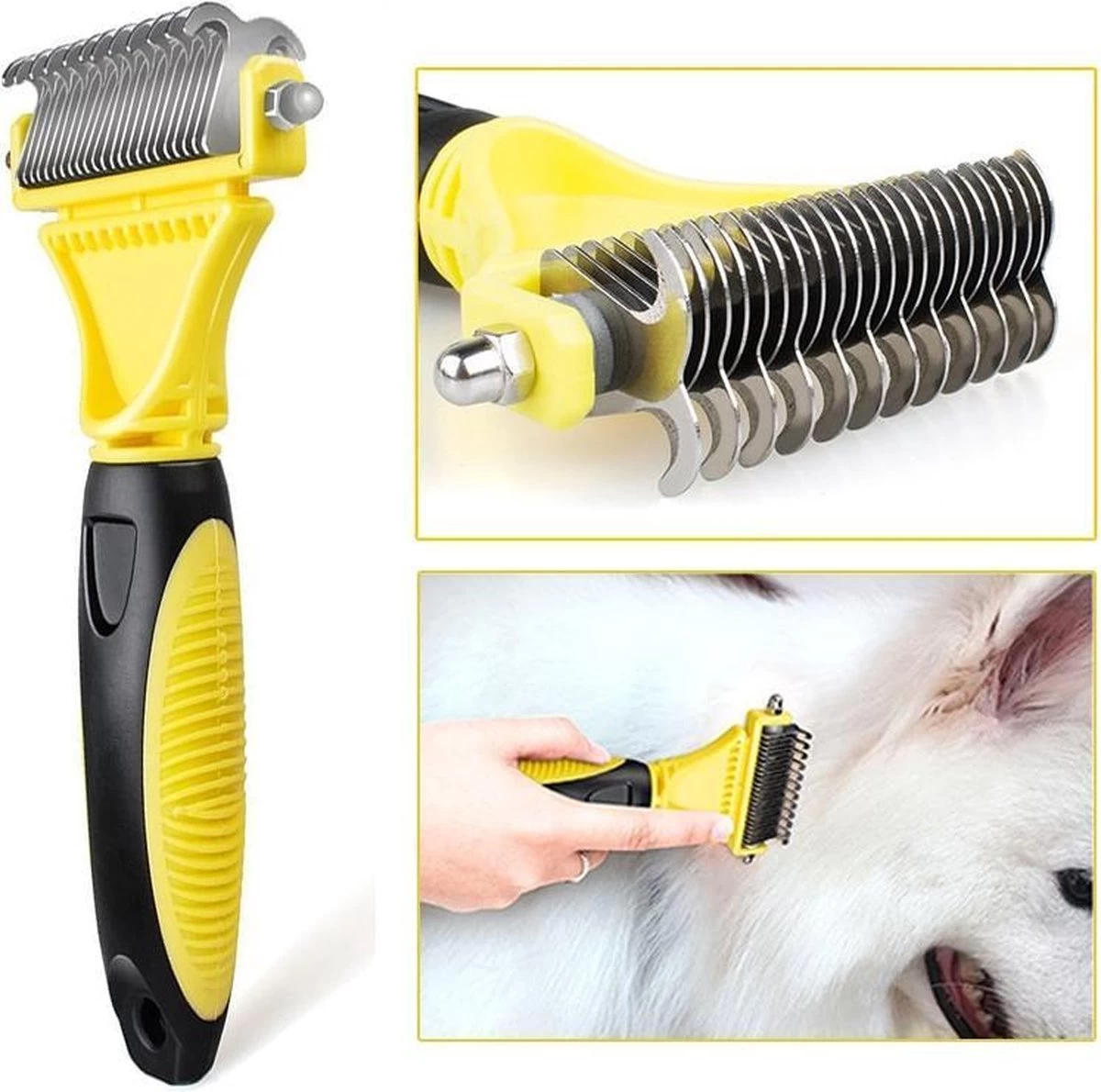 Hondenborstel - Dubbelzijdig Ontharing Tool - Herbruikbare Honden & Kattenvachtkam - Huisdier Grooming - 1 Stuk - Groen 8 Hondenborstel - Dubbelzijdig Ontharing Tool - Herbruikbare Honden & Kattenvachtkam - Huisdier Grooming - 1 Stuk - Groen - Afbeelding 6